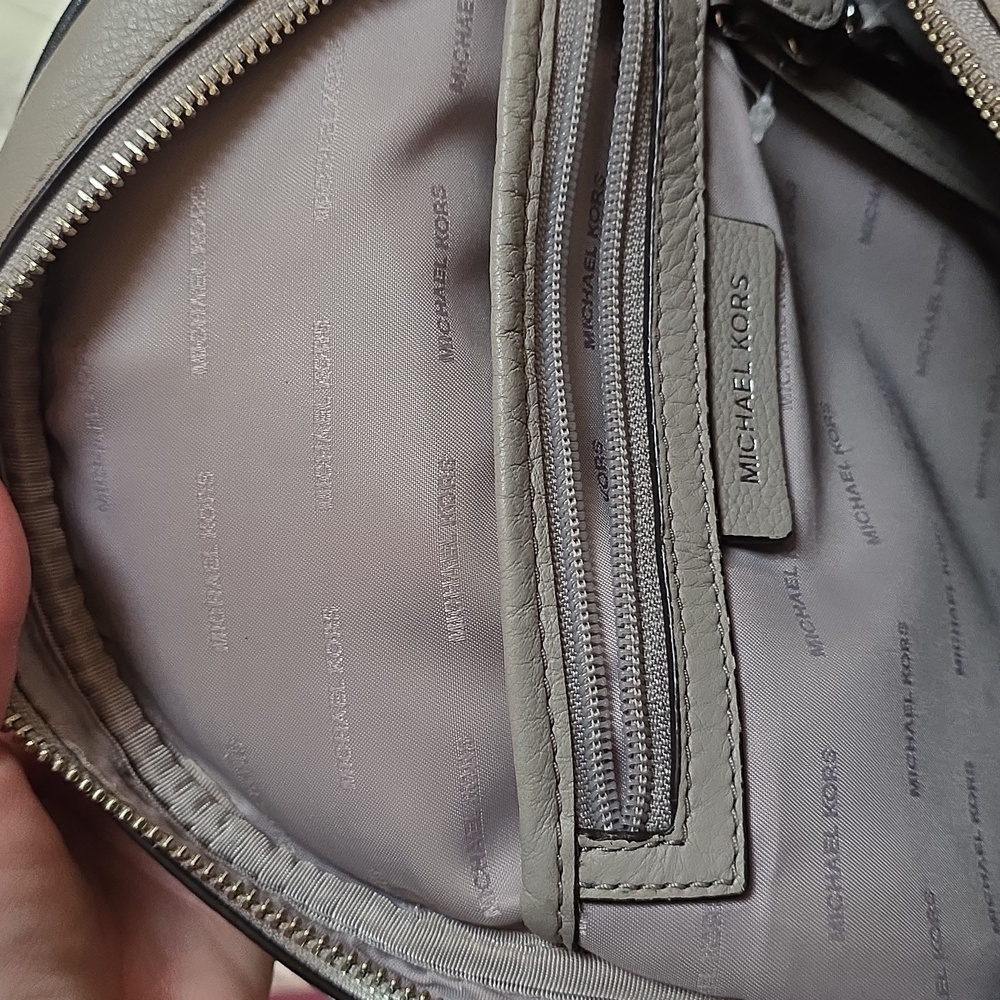 Michael Kors Gray and Black Womens Backpack - Picture 15 of 16
